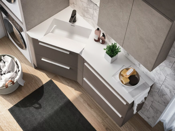 STORE EXCELLENT 03 - Wall-mounted wooden laundry room cabinet by Gruppo Geromin - view 3